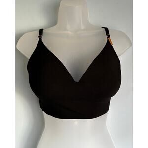 PINK Victoria's Secret Bra Wireless Push Up Black Medium